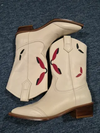 Botas Zadig & Voltaire Beige/Rojo