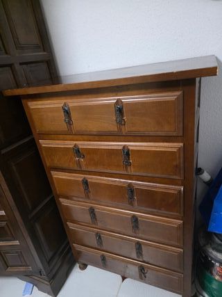 Cómoda rústica madera maciza