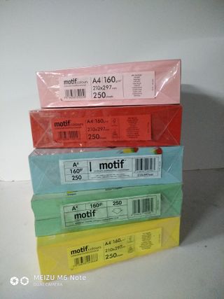 Cartulina A4 160gr Colores Surtidos