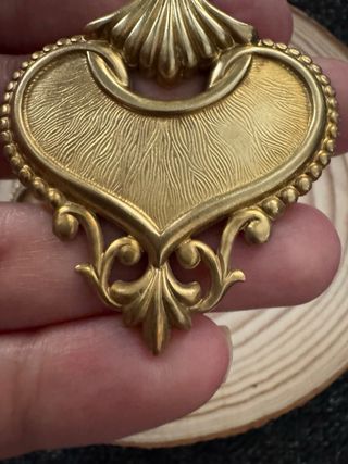 Pendientes Vintage 70s Corazón Dorado