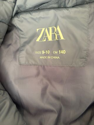 Chaleco Zara niña T. 9-10 azul