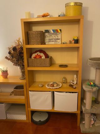 Estantería alta y taquillón bajo