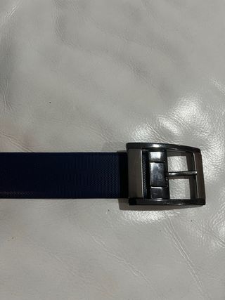 Cinturón de Piel Reversible Negro / Azul Marino