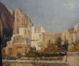 Dipinto Olio Su Tela Paesaggio