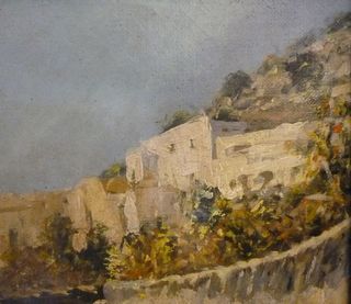 Dipinto Olio Su Tela Paesaggio