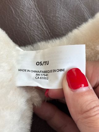 Orejeras UGG Piel Natural Beige Blancas Nuevas