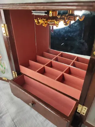 Joyero vintage musical de madera