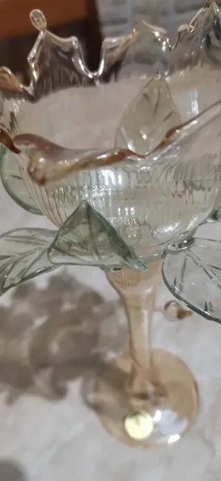 Portacandele in vetro soffiato