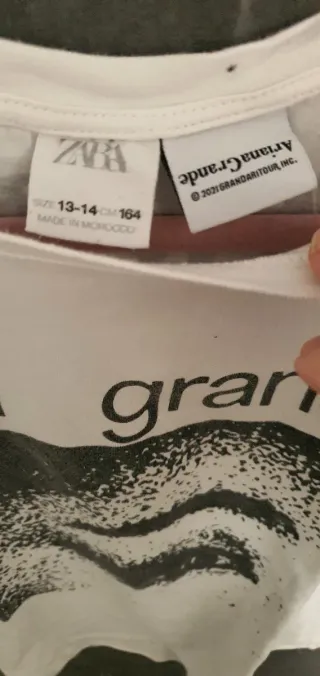 Camiseta Zara Ariana Grande Talla 13-14