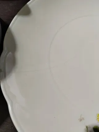 Servizio piatti in porcellana decorato