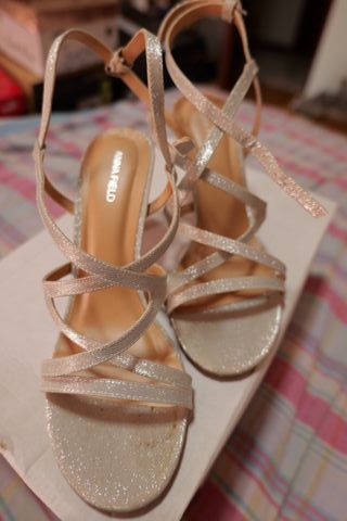 Sandali Anna Field donna oro/argento