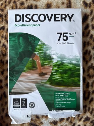 Paquete de hojas A3 75 g/m² 500 uds DISCOVERY.