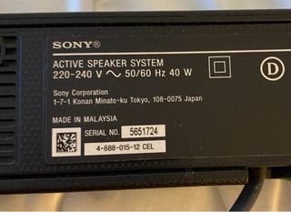 Equipo Sonido Sony TV (Altavoz + Subwoofer)