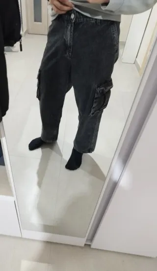 Jeans Terranova neri cargo taglia 46