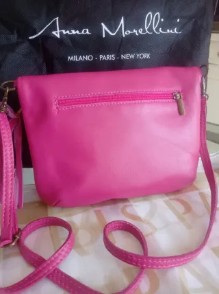 Bolso Anna Morellini piel fucsia