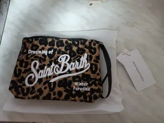 Saint Barth pochette leopardata