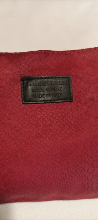 Bolso piel rojo oscuro