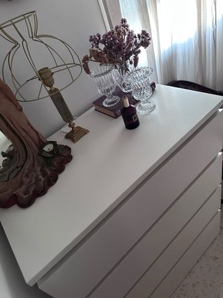 Cómoda Malm Ikea Blanca 4 Cajones