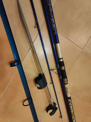 Caña de pesca vercelli + soporte, surfcating