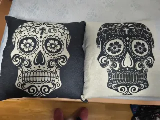 Cojines Calavera Diseño Mexicano