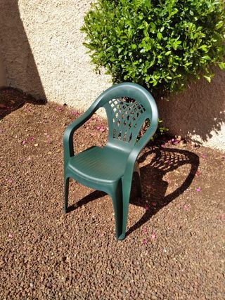 Silla de jardín verde set de 4