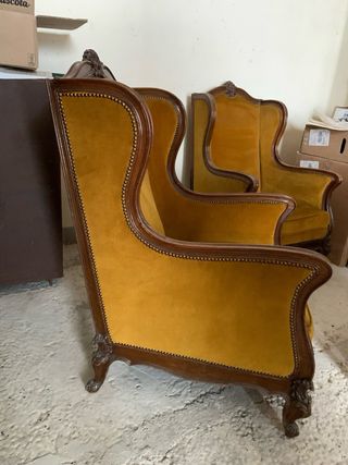 Pareja Sillones Orejeros Estilo Francés