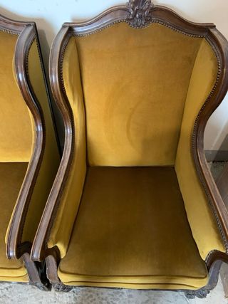 Pareja Sillones Orejeros Estilo Francés