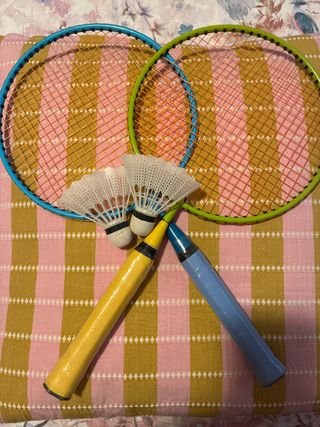 Racchette da badminton e volani con custodia
