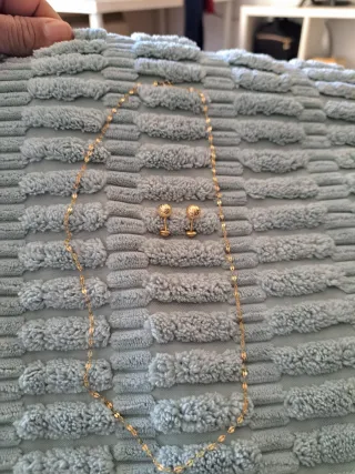 Cadena 18k con topos de balín hermoso combo.2.0 gr