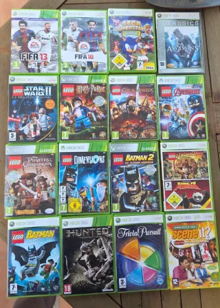 Xbox 360 con 2 mandos y 17 juegos y 4 pulsadores