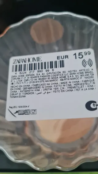 2 azucareros de borosilicato y tapa de madera Zara