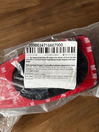 Antena Tiburón Coche Negra