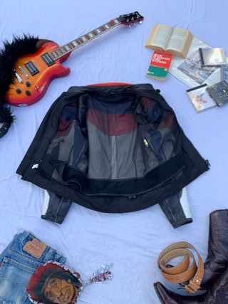 Vintage Repsol GAS Racing Leather Motorcycle Jacke