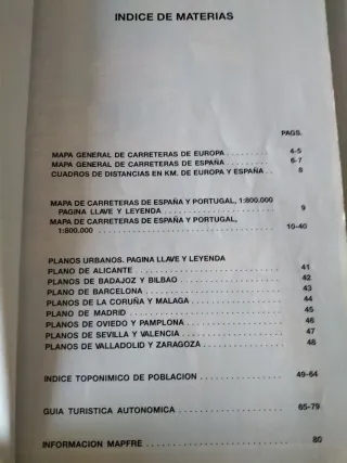 Mapa carretera Mapfre