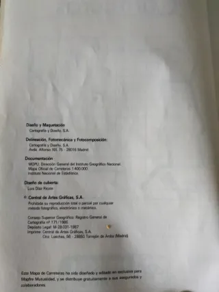 Mapa carretera Mapfre