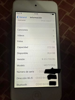 iPod Touch 5ª Gen 32GB Plata