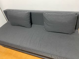Sofá cama gris tela