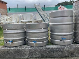 3 Barriles Acero Inoxidable Cerveza/Vino