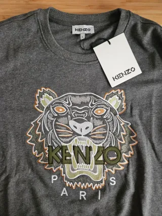 Sudadera Kenzo Tiger Gris Talla L Nueva
