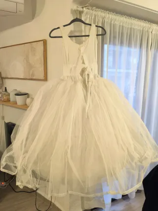 Cancán/Alçador niña blanco