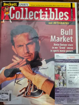 Autógrafo Kevin Costner, verificado por JSA