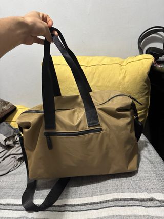 Bolso Paco Martínez Beige y Negro Unisex