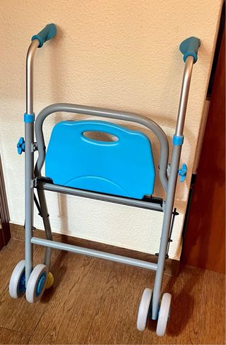 Andador Plegable Azul y Gris