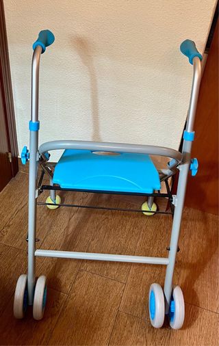 Andador Plegable Azul y Gris