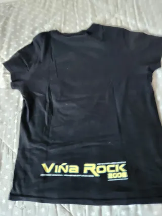 Camiseta mujer Viñarock Oficial 2008 Negra