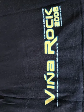 Camiseta mujer Viñarock Oficial 2008 Negra