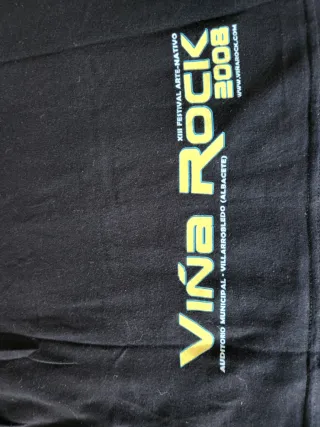 Camiseta mujer Viñarock Oficial 2008 Negra