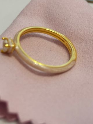 Anillo Pandora Corazón Oro Rosa original