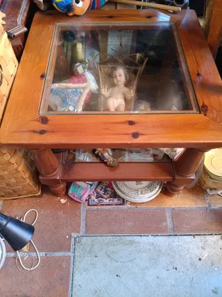 Mesillas bajas de madera y cristal