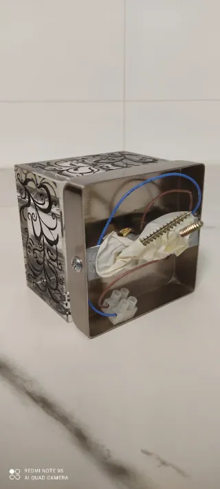 2 Lámparas de cristal y metal